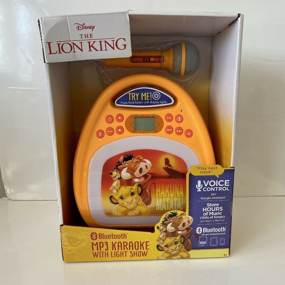 Disney Toys Disney Lion King Bluetooth Mp3 Karaoke With Light Show